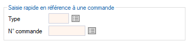 La saisie en référence à une commande fournisseur