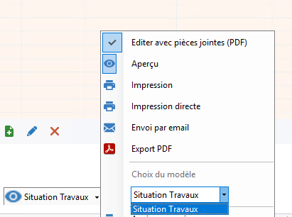 Edition de situation de travaux
